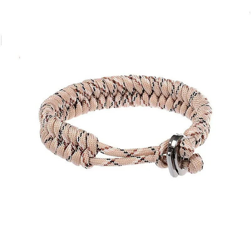 Outdoor Adjustable Bracelet Camping Survival Paracord 4mm Bracelet Sports Parachute Cord Bracelet Unisex Kit Survie