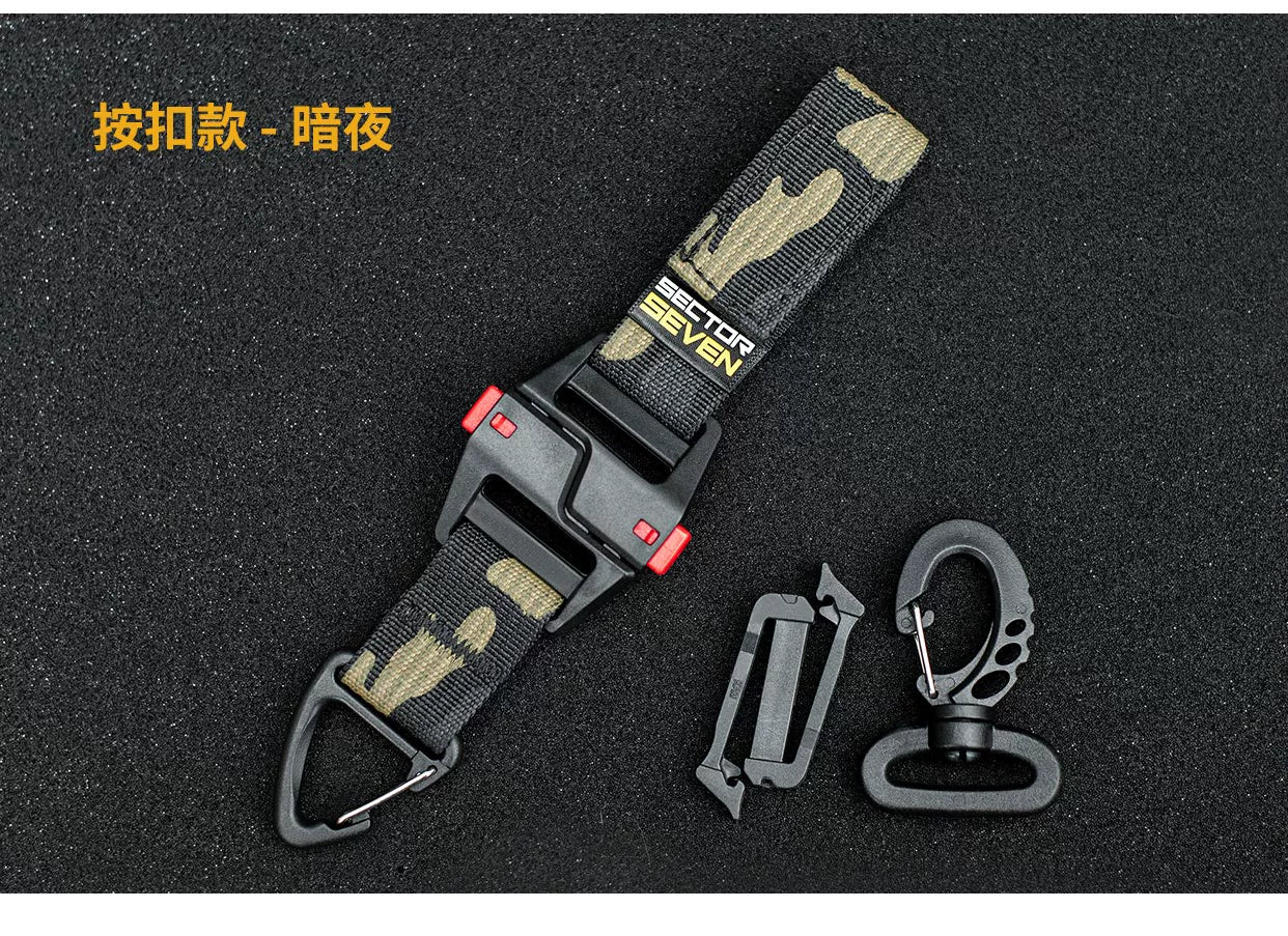 Tactical Multipurpose Triangle Quick Detachment Buckle Belt Quick Hanging Single Hook Survival Keychain EDC