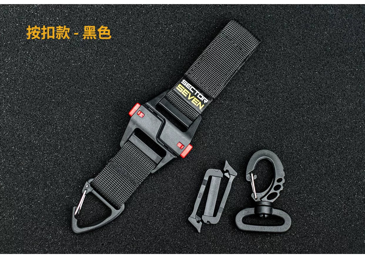 Tactical Multipurpose Triangle Quick Detachment Buckle Belt Quick Hanging Single Hook Survival Keychain EDC