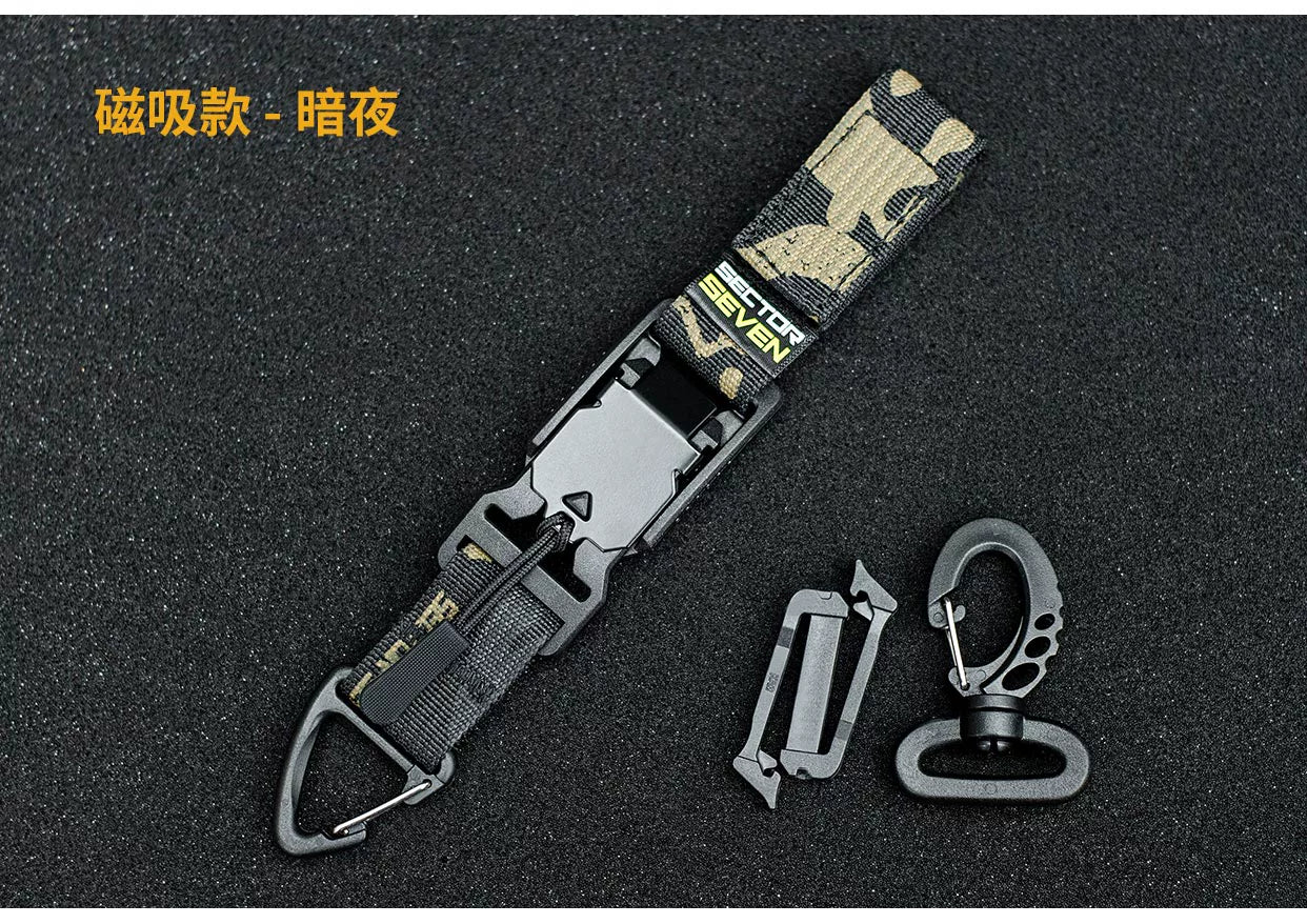 Tactical Multipurpose Triangle Quick Detachment Buckle Belt Quick Hanging Single Hook Survival Keychain EDC