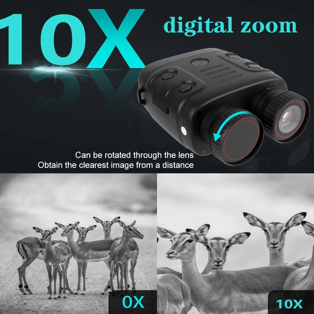 Day Night Use Photo Video Taking Digital Zoom 10X 1080P for Hunting Boating Binocular Infrared Night-Visions Device Binocular