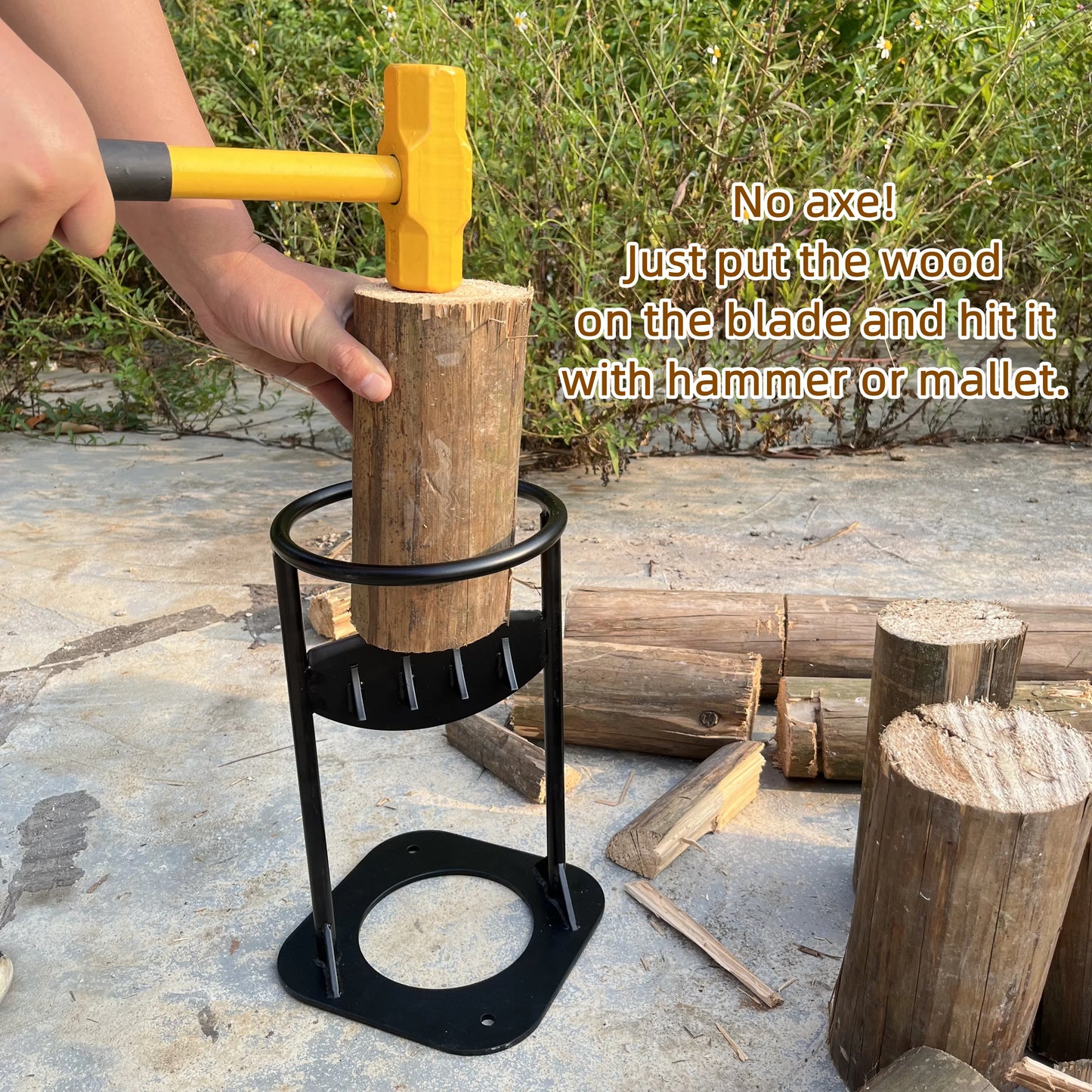 Wear-resistance Useful Log Wood Splitter Replace Axe Kindling Cracker Splitting Firewood Splitter