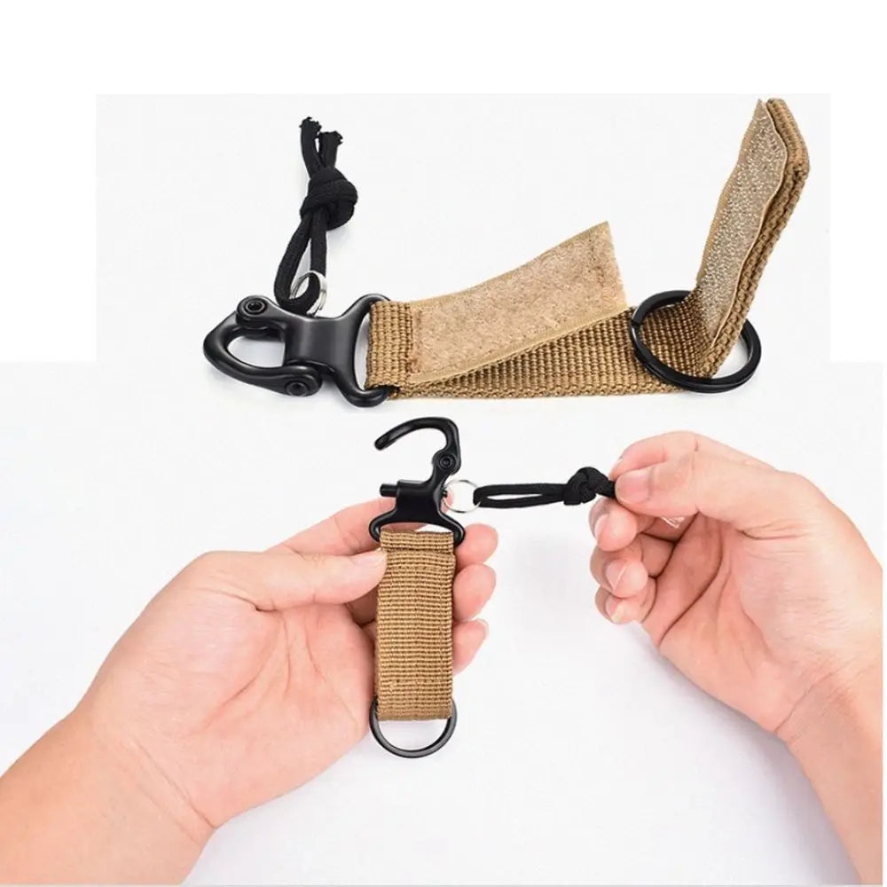 Attach Belt Clip Outdoor EDC Clasp Webbing Backpack Strap Tactical Holder Hooks Quickdraw Carabiner Water Bottle Hanger