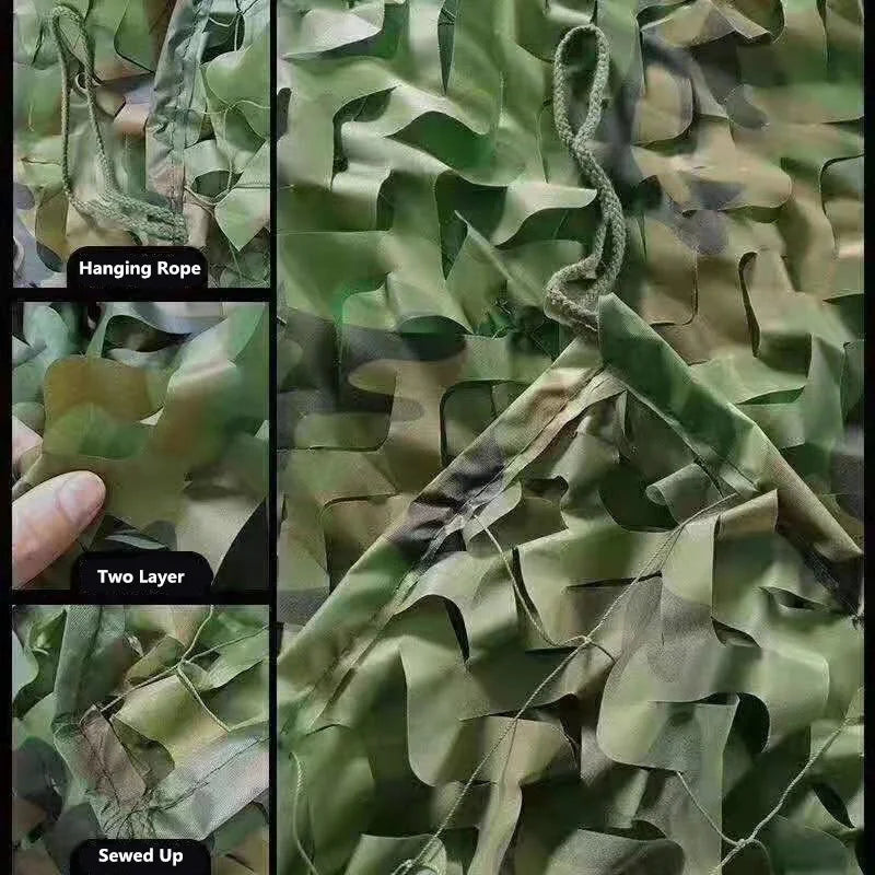 5*6m/1.5*3m Military Camouflage Net Camo Net Ultralight Car Camping Garden Tent Tarp Awning Sun Shelter Filet Camouflage Mesh