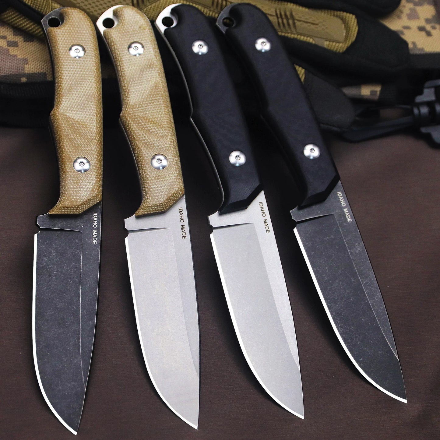 RSA C.R(Backpackers) 12C27 Steel Full Tang Hunting Knife, carbon fiber/linen handle survival Knife, EDC Jungle Knife