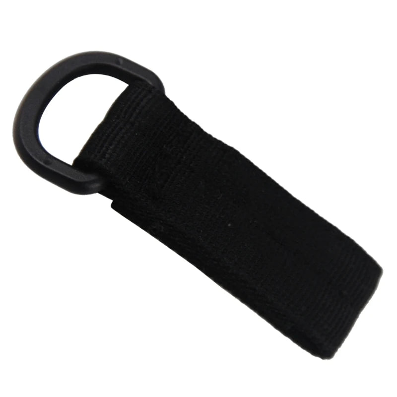 5 Pcs Belt Carabiner Loop Nylon Strap with D Rings Carabiner Loop Strap Key Holder Webbing Strap Attachment for Hiking