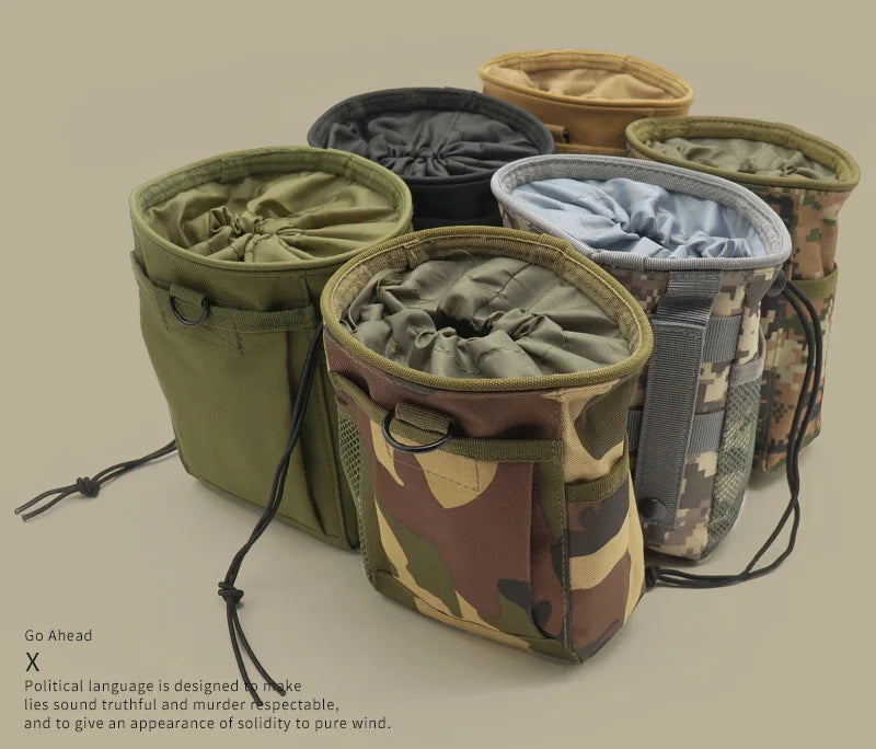 1PC  Molle Drawstring Magazine Dump Pouch Adjustable Utility Belt Fanny Hip Holster Bag Outdoor Ammo Pouch Mag Pouch