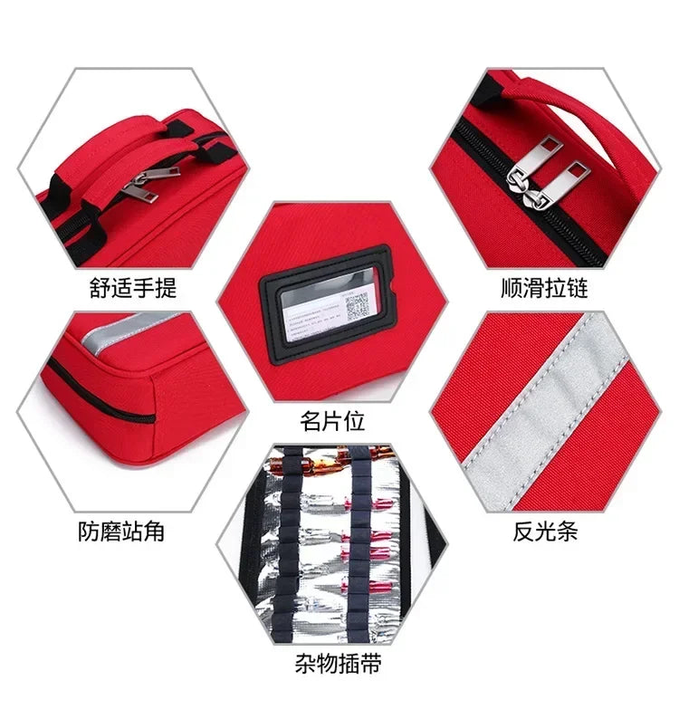 Family Outdoor Medical First Aid Bag Portable Small-scale Refrigerated Emergency Kit Waterproof Wear-resistant Sport Travel Bag