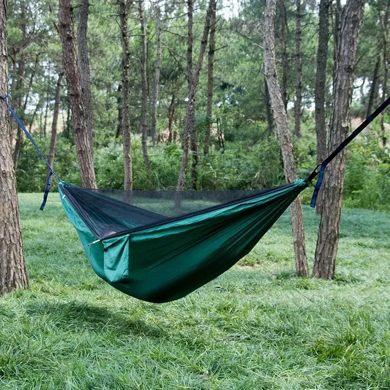 Portable Quick Setup 290*140cm Travel Outdoor Camping Hammock Hanging Sleeping Swing Bed with Mosquito Net