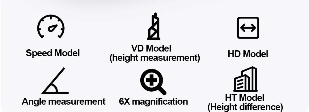 MUFASHA-High Accuracy Laser Rangefinder, Angle Measurement, Height Measurement, 6X Magnification, Li-Ion Battery, 3000m