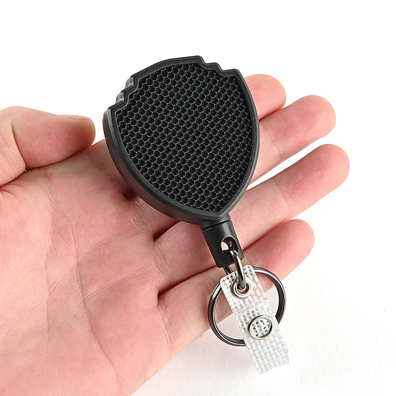 Heavy Duty Retractable Key Chains Pull Reel Carabiner Strong Steel Wire Rope Buckle Spring Key Ring Outdoor Sporty Keychain Tool