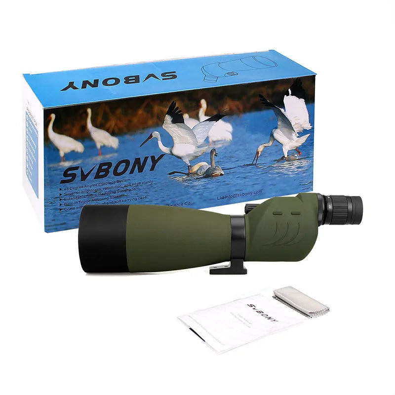 SVBONY F9326A/G 25-75x70 Spotting Scope Zoom Telescope Spyglass Waterproof Powerful Monocular Binoculars Monoculars for Construc