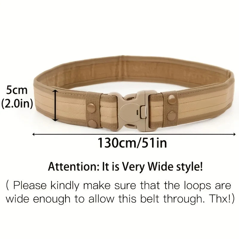 Outdoor Camouflage Tactical Belt Military Oxford Cloth Belt Mountaineering Belt Nyoln Wide Waist Belt Sports Work Canvas Belts