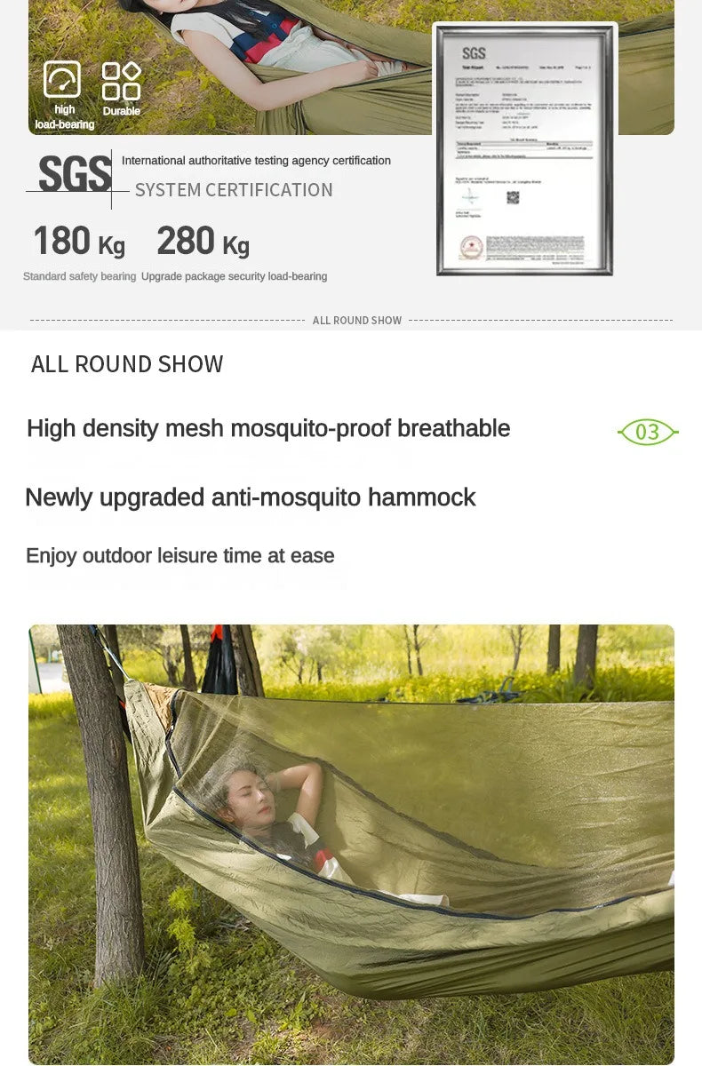 Camping Hammock Single Portable Hammocks ,Great for Outdoor,Indoor,Camping,Portable for Travel/Backpacking/Beach/Backyard