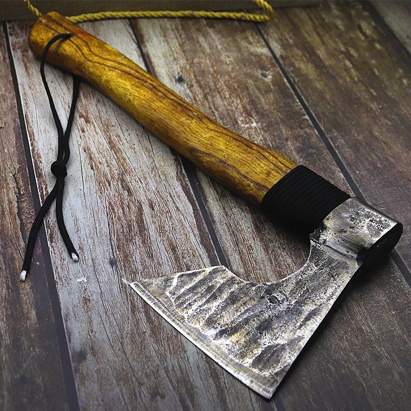 Fine old craft hand axe forging carbon steel outdoor camping defense mountain axe Viking axe jungle axe farm tools axe