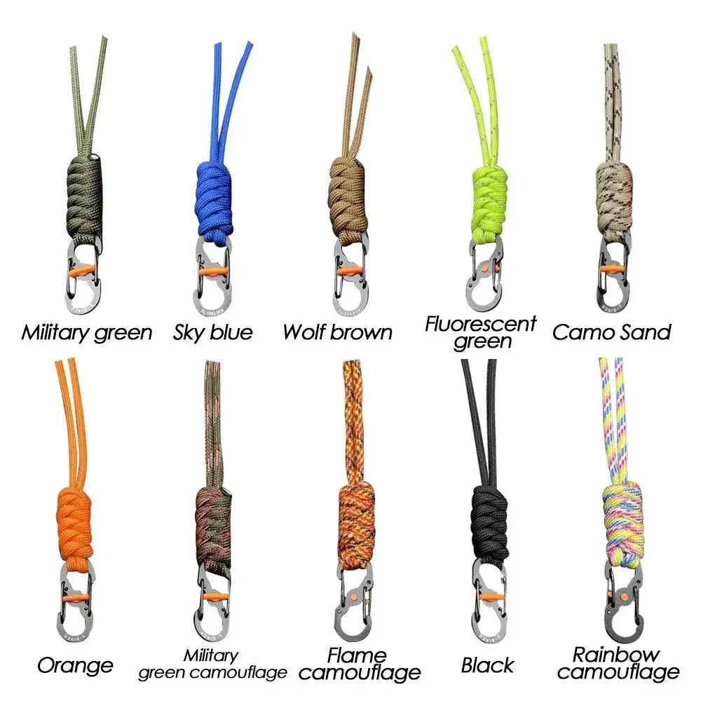 1PC Anti-Theft 8-Figure Umbrella Rope Hand-Woven Keychain Outdoor Wrist Camera Lanyard Anti-Loss Key Rope ID Belt