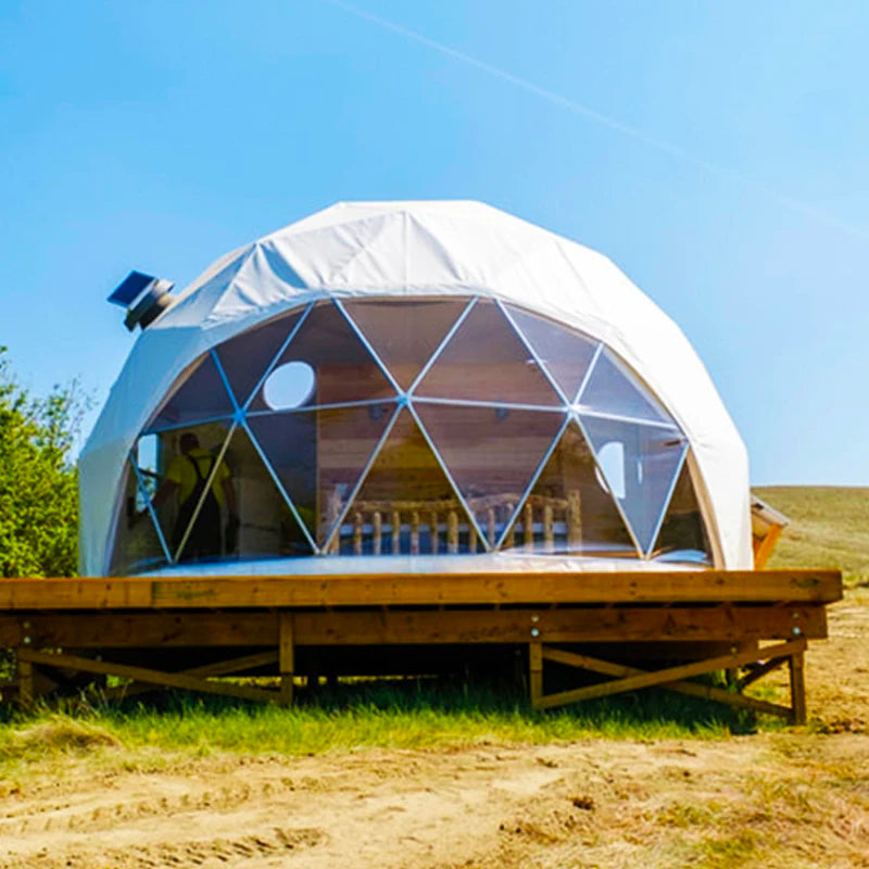 26ft Outdoor Geodesic Dome Luxury Glamping Tent Hotel With Bathroom