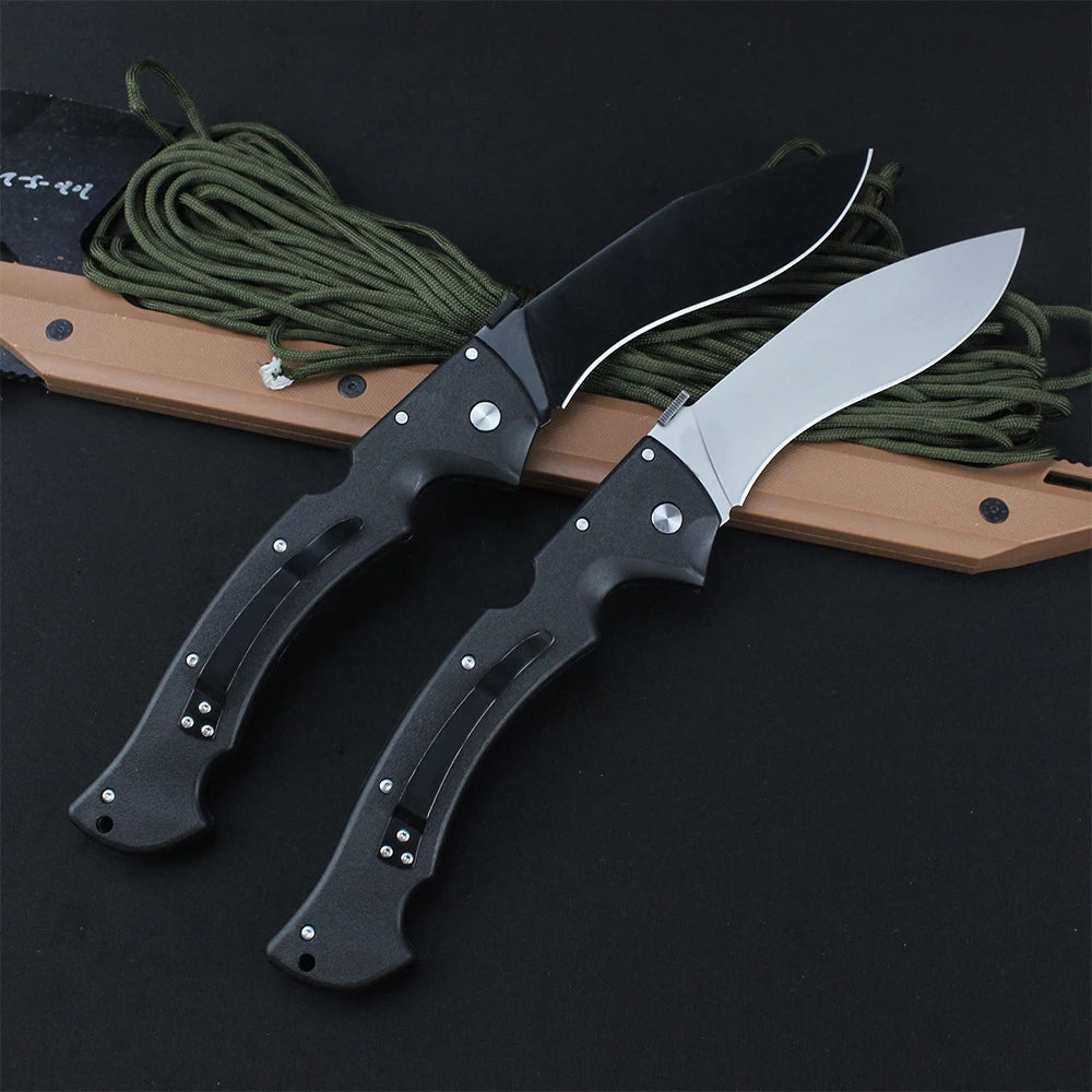 Large Rajah Cold Military Hunting Folding Knives AUS-10A Steel Blade Outdoor Survival Combat Self-defense Multipurpose Knife EDC