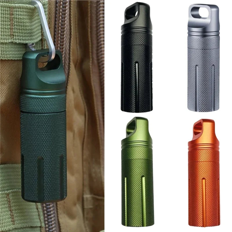 EDC Waterproof Survive Seal Box Container Capsule Dry Bottle Case Otdoor Hike Camp Medicine Match Pill Holder Storage Trunk