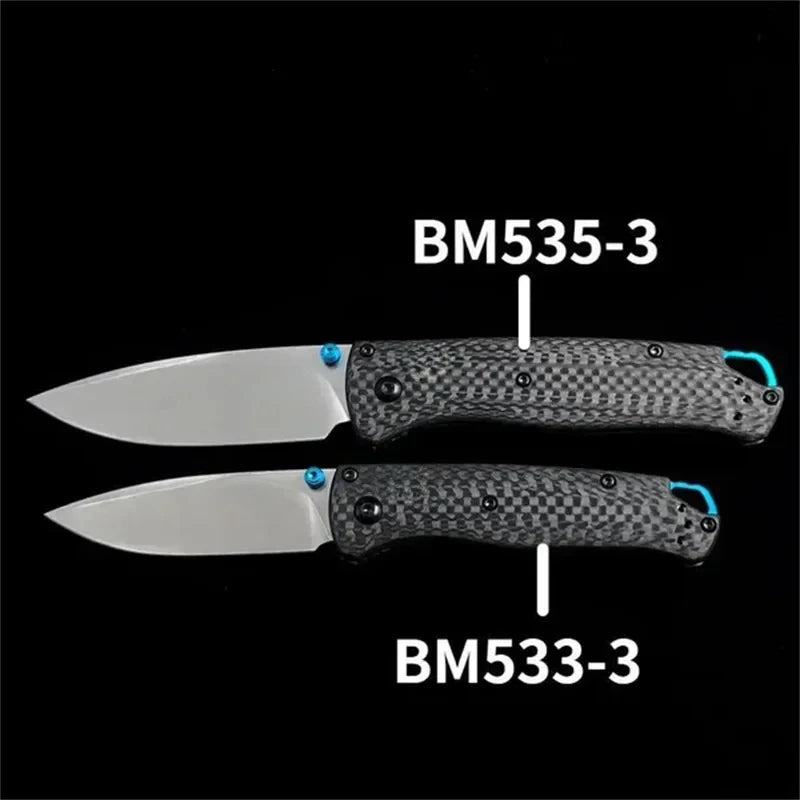 BM 533/535 Bugout Series AXIS Folding Knife S30V/Damascus Drop Point Blade Carbon Fiber Handles Outdoor Camping Knives EDC Tools