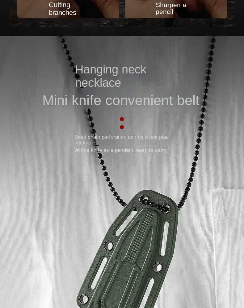 2024New mini knife EDC necklace knife outdoor multifunctional tactical neck knife portable camping