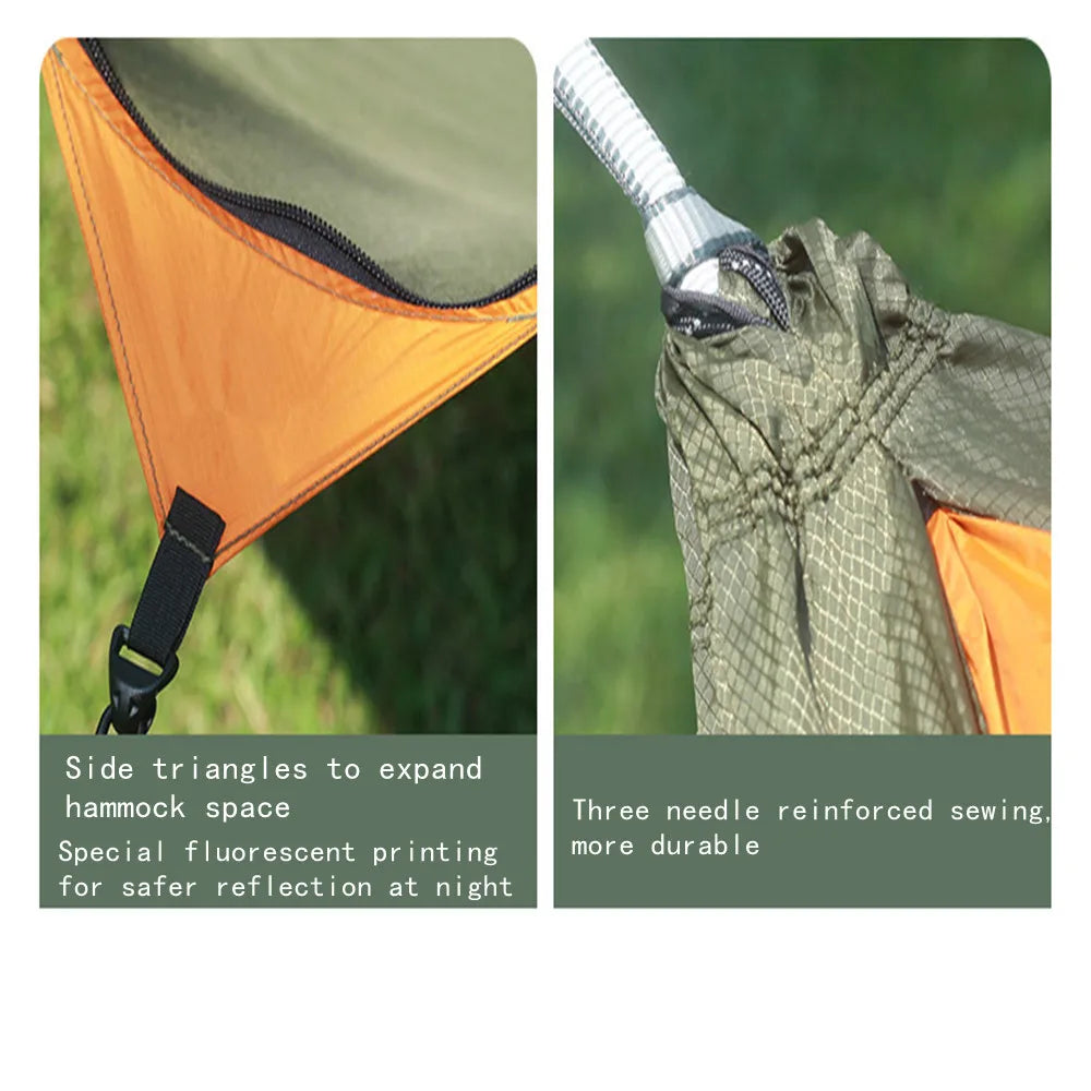 2024 Travelers camping outdoors with mosquito net hammocks, increased anti roll over speed, anti mosquito hammocks