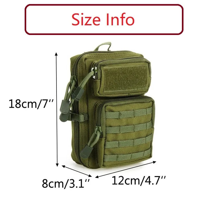 Multipurpose Waterproof Outdoor Tactical Molle Waist Bag Hiking Travelling Sling Backpack Waist Packs Shoulder Bag Pouch