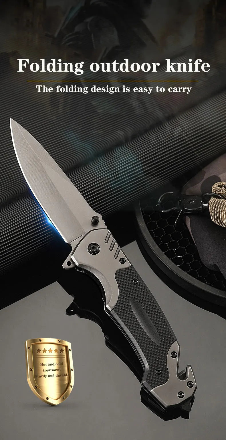 Outdoor multifunctional folding knife defense carry car survival field camping knife portable military knife fruit knife