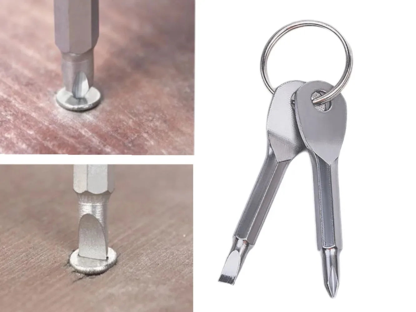 2Pcs Keychain Key Ring Phillips Screw Mini Portable Screwdriver Outdoor Survival Edc Camping Gear Climbing Multi Tool