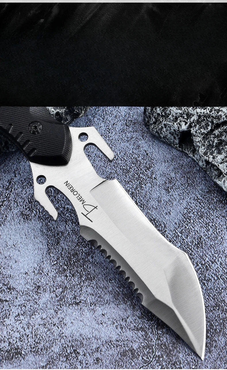 Straight knife outdoor tool portable pocket knife survival knife military knife outdoor hunting tactics high hardness survival k