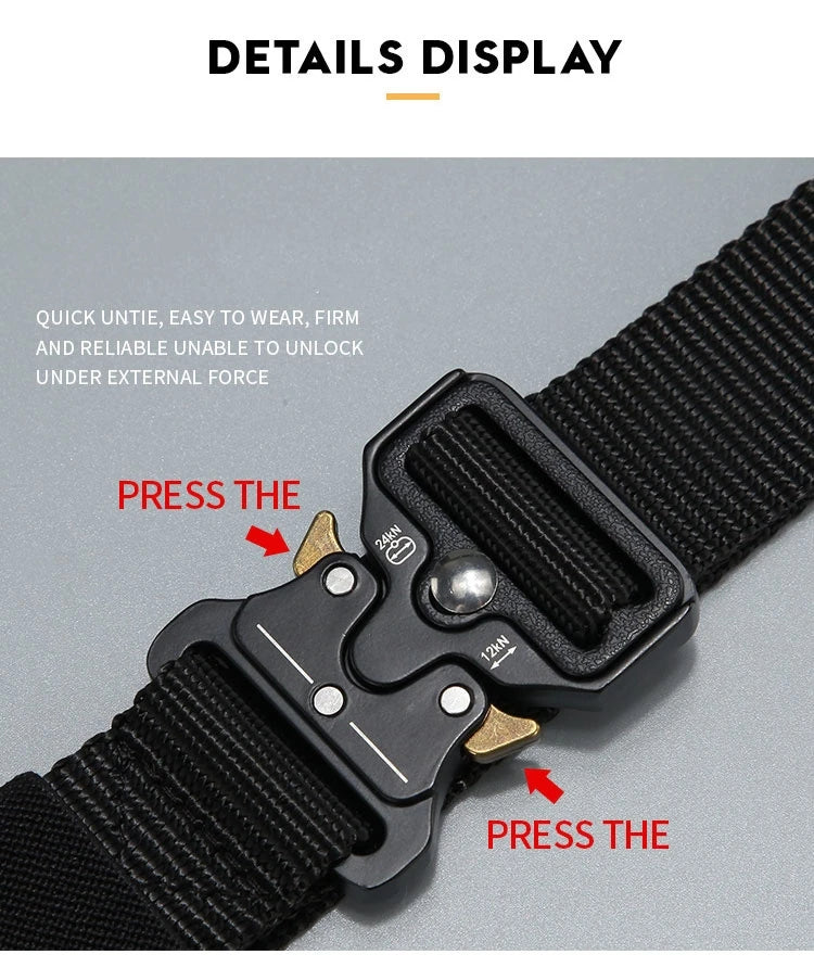 Men's Belt Outdoor Hunting Tactics Belt Multi functional Buckle Nylon Belt High Quality Marine Corps Canvas Belt