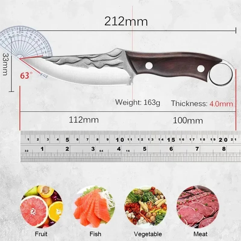 1PC 8.3-inch sharp boning knife, stainless steel multi-purpose kitchen knife, camping, perfect for cooking at home and camping