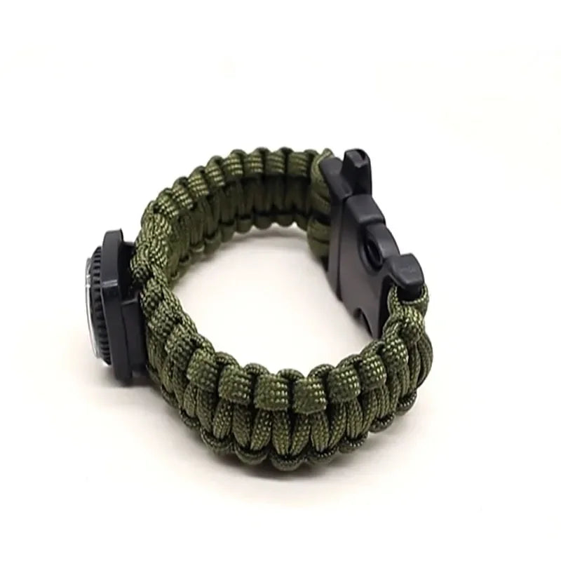 Survival Bracelet Multifunction Paracord Wristband Loud Whistle Emergency Compass Bracelet Outdoor Tools For Camping Hiking