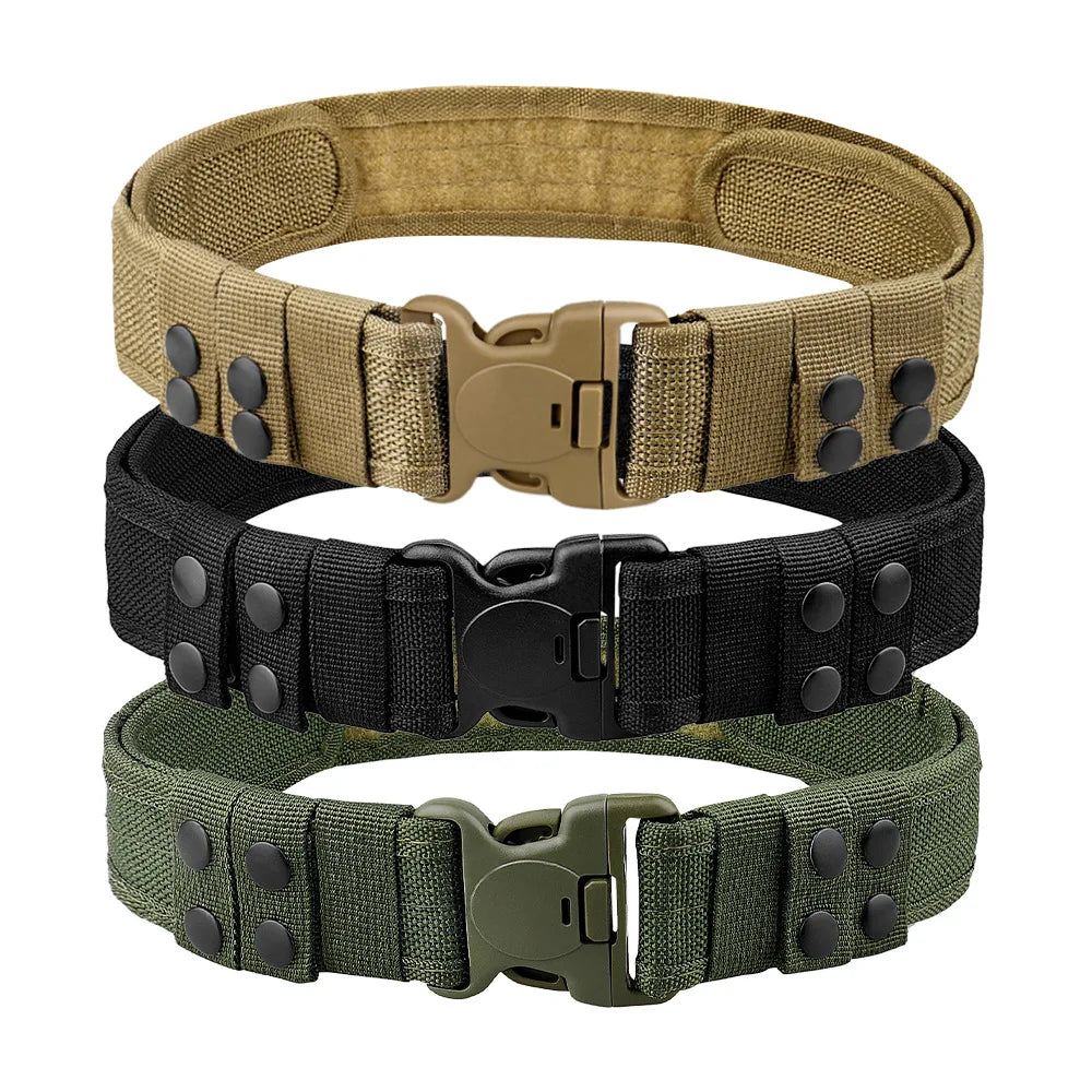 Quick Release Tactical Belt for Men -Army Style Combat Belt ForOutdoor Activities and Fishing -Fashionable Oxford Waistband