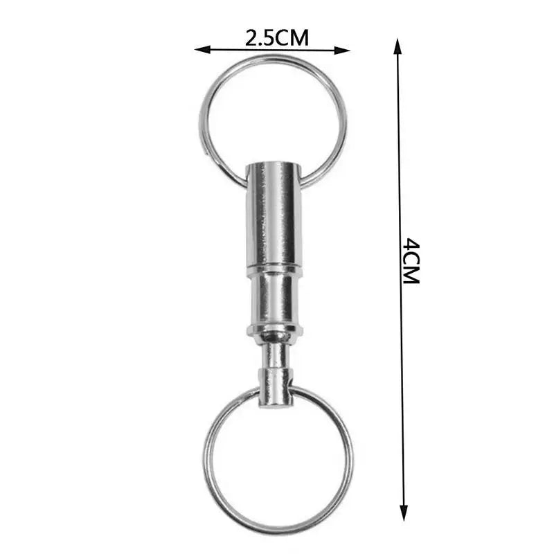 Double Head Key Keychain Outdoor Tactical EDC Survival Hanging Car Camping Carabiner Climbing Hiking Locking Padlock L0O6