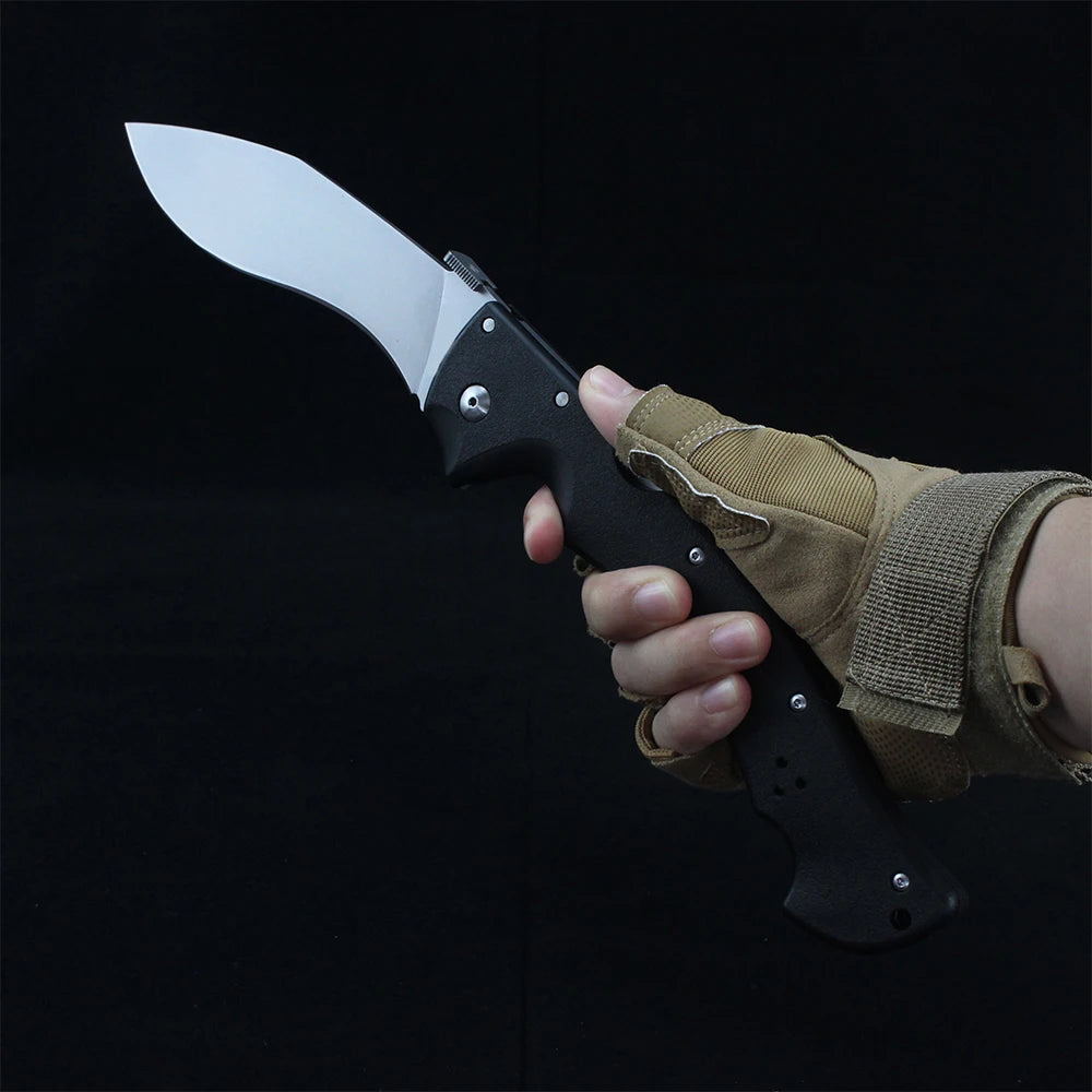 Large Rajah Cold Military Hunting Folding Knives AUS-10A Steel Blade Outdoor Survival Combat Self-defense Multipurpose Knife EDC