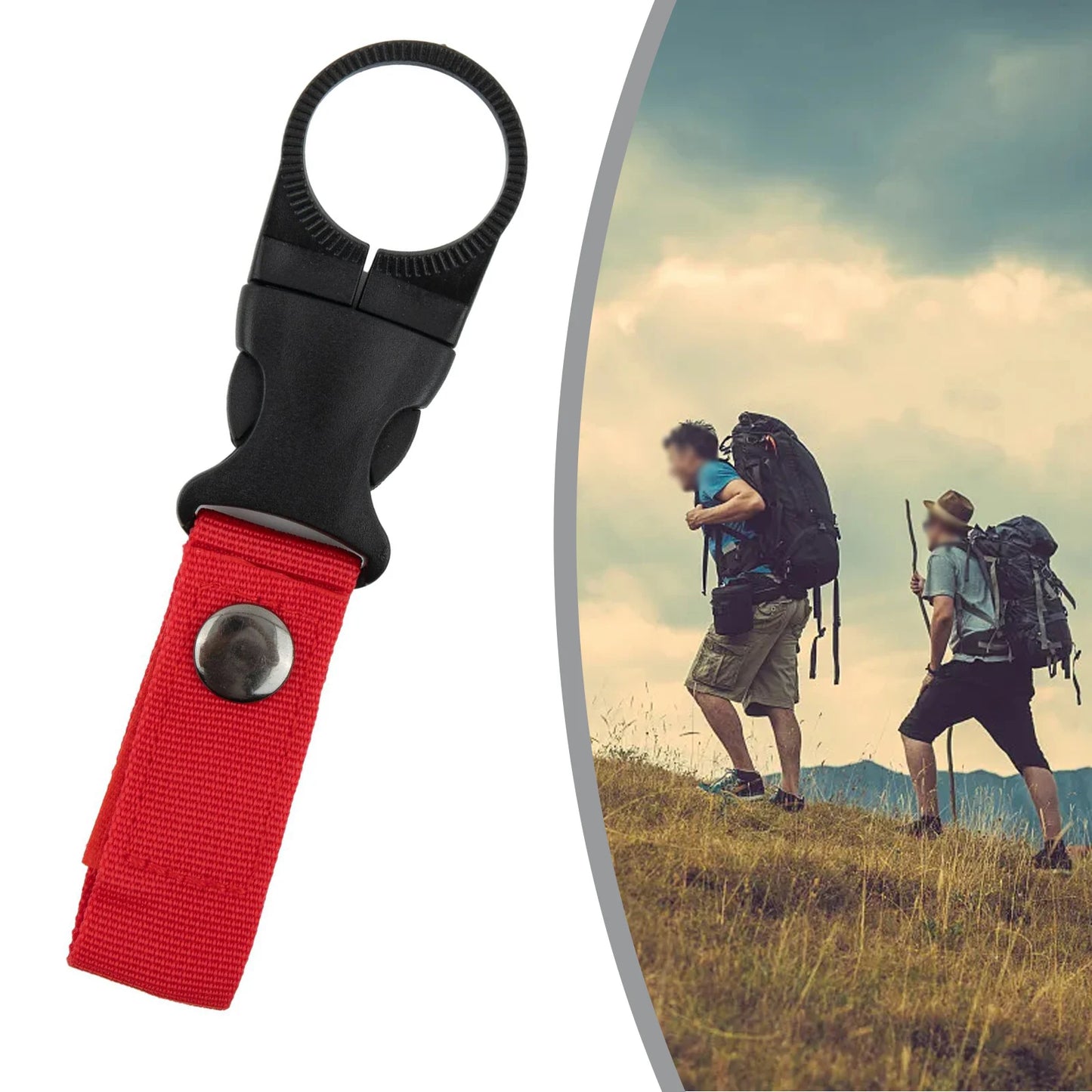 Versatile Nylon Webbing Water Bottle Holder Camping Gear For Backpacks Bikes Belts 14x2.5cm Outdoor Adventure Accessory