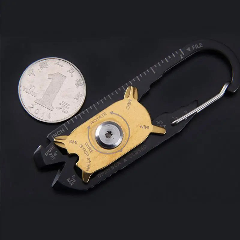 20 In 1 Pocket Multi Tool Gadget Outdoor Portable EDC Mini Utility Keychain Outdoor Camping Key Ring Emergency Survival Tools