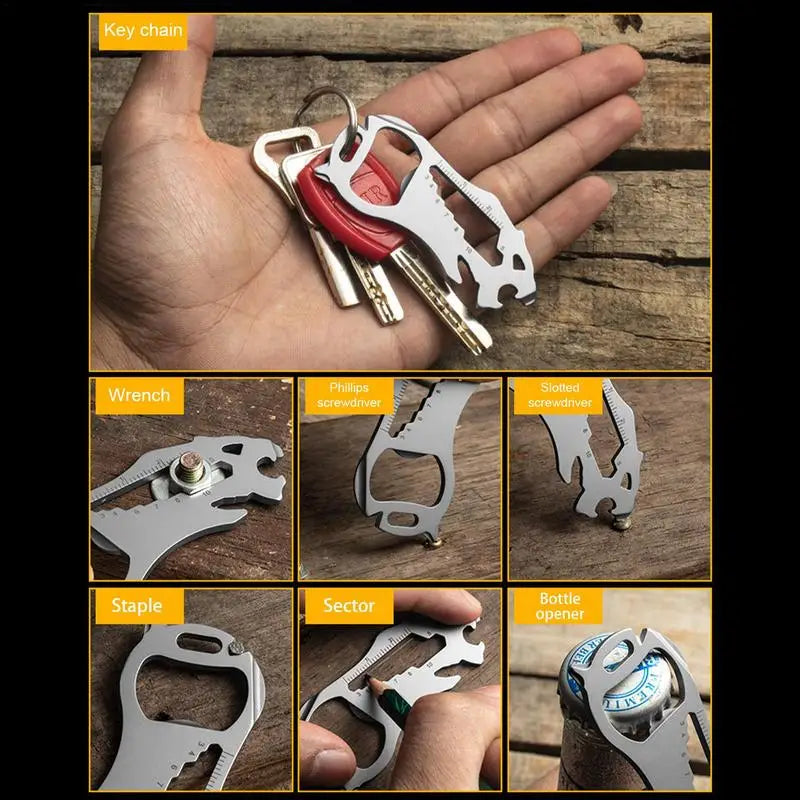 EDCs Mini Multi-Tool Bear Credit Card Tool Bottle Opener EDCs Mini Multitool Keychain Beer Opener Survival Tool For Journey