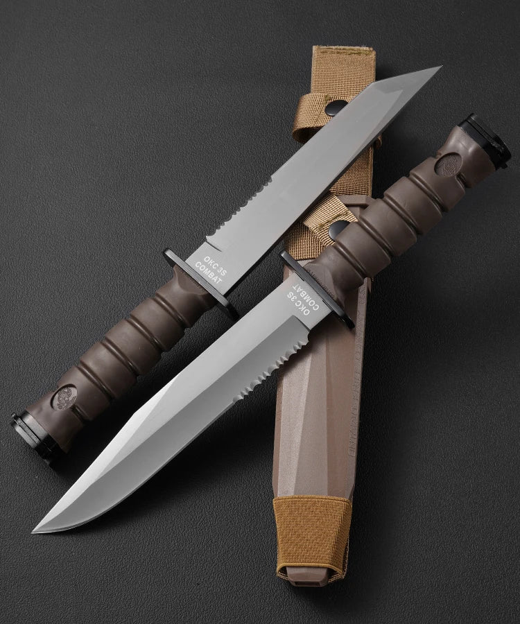 1pc，Outdoor camping knife, high-hardness mountaineering knife, jungle exploration knife, survival knife, hunting knife