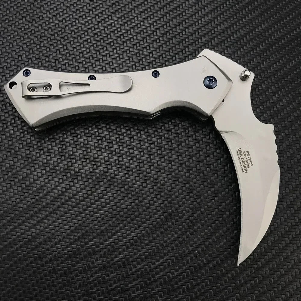 Tactical Wartech Scythe Ninja Folding Blade Claw Knife 420 Steel Death Pocket Karambit Knives Outdoor Camping Hunting EDC Tools