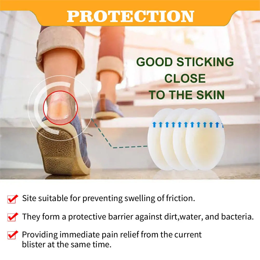 20/10pcs Hydrocolloid Foot Patch Heel Stickers Anti-Wear Band-Aid Adhesive Pain Bandage First Aid Outdoor Camping Emergency Kits