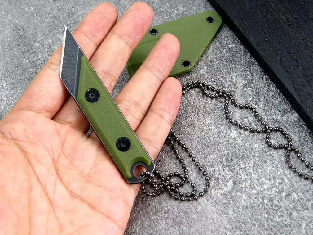 Eafengrow  C1146 Fixed Blade Knife 440C Blade G10 Handle EDC Tool Neck Knife for Camping Hiking Fishing with kydex Sheath