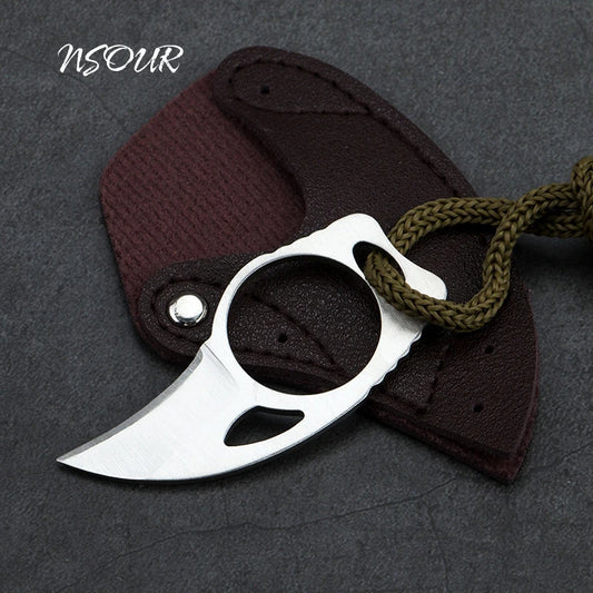 Necklace knife portable self-defense pendant unboxing stainless steel portable outdoor knife survival knife non foldable knife