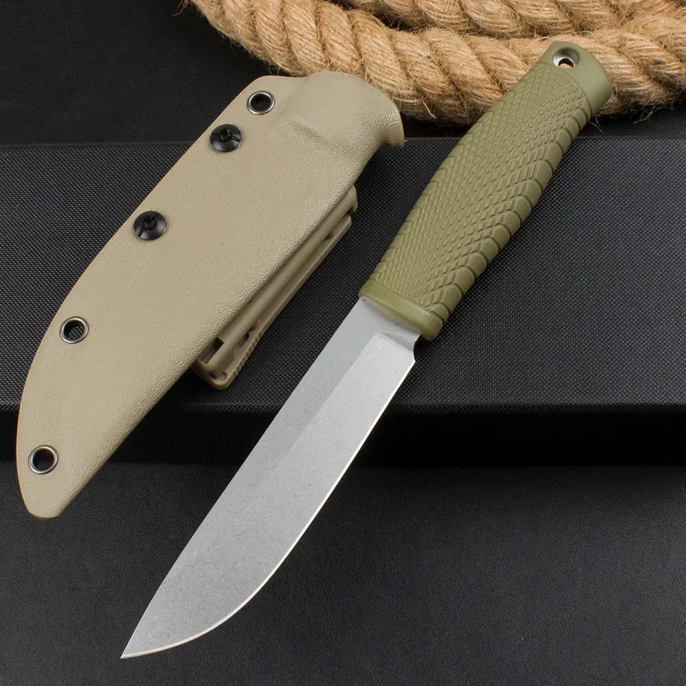 BM 202 Outdoor Survival Fixed Knife 14c28N Blade Kraton Handles Camping Outodoor Self-defense Tactical Combat Hunting Knives