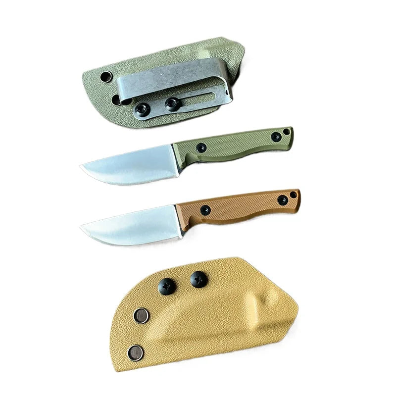 G10 Handle Outdoor Camping Survival Fixed Blade Straight Knife 420 Stainless Steel Sharp Neck Knives With Kydex Sheath