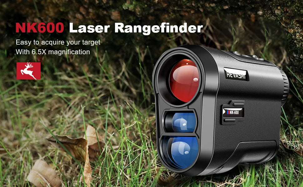 REVASRI 600M/Yard Golf Laser Rangefinder with Slope Compensation Flagpole Lock Vibration USB Rechargeable for Golfing