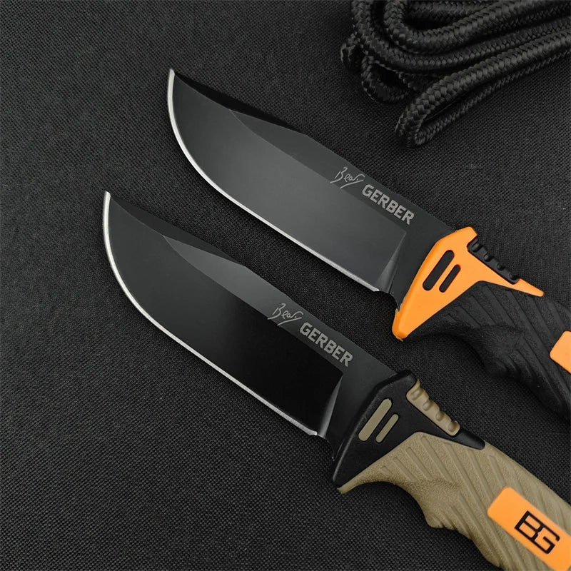 High quality military fixed blade Outdoor Hunting Camping Combat Knife Survival Knife Bear Grills Ultimate 7Cr13 blade