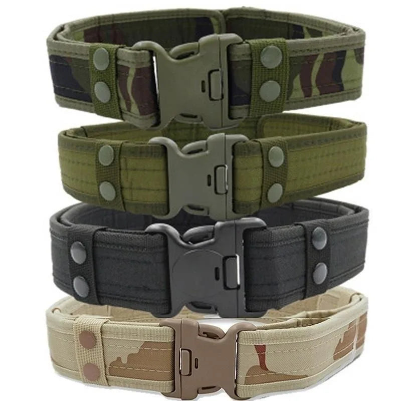 1pc Camouflage Men's Belt Adjustable Outdoor Heavy Duty Combat Nylon Webbing Belt Perfect For Mountains-climbing Fishing Hiking