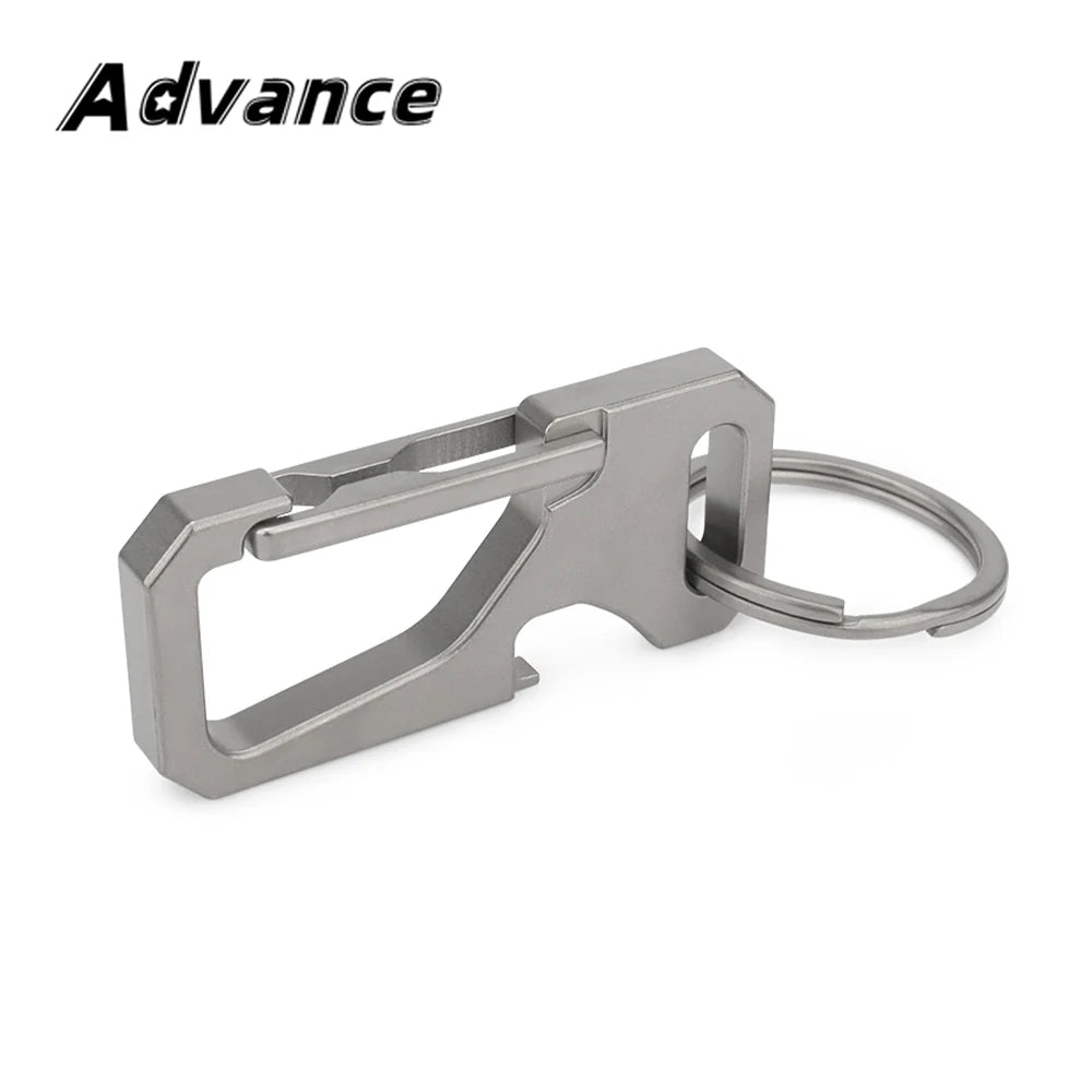 Lightweight Portable Titanium Alloy Buckle Hang Waist Key Chain Outdoor Tool EDC